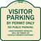 Signmission Designer Series-Visitor Parking By Permit Only No Public Parking, 18" x 18", TG-1818-9741 A-DES-TG-1818-9741 - alternate 1